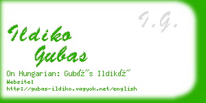 ildiko gubas business card